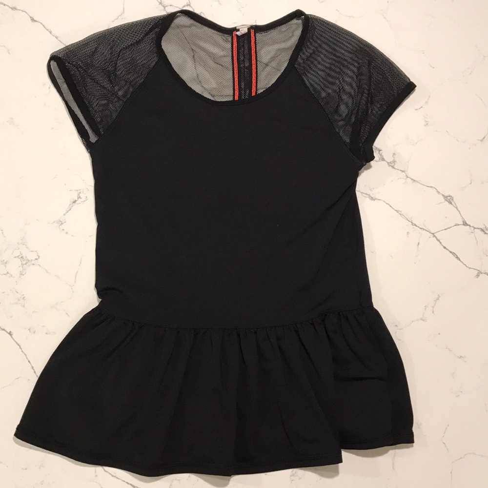 Black peplum top